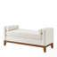 Grand repose-pieds rembourré en tissu Boucle-129931547