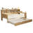 Wooden Daybed with Storage Shelf, Multi-Purpose Bed with Twin Size Pullout Bed and Desk-862251312-862251314