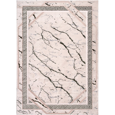Monaco Series Abrstract Black/Gray/Ivory/Beige Area Rug