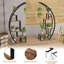 Paquet de 2 supports à plantes à 5 étages demi-lune, grande tablette avec crochets pour la décoration intérieure