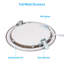 Plafonnier encastré ultra-mince à DEL 6 po, intensité variable 13,5 watts, 2700 K-105005494