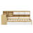 Wooden L-Shape Daybed with Seven Storage Cabinets and Two Storage Drawers, Multi-functional Bed with Study Desk and Built-in Bookshelf-442040-442042