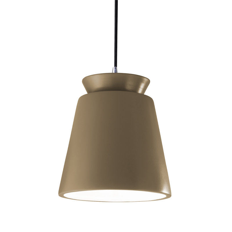 Logan 1 - Light Single Cone Pendant, Dark Bronze, Canyon Clay, LED (Integrated)