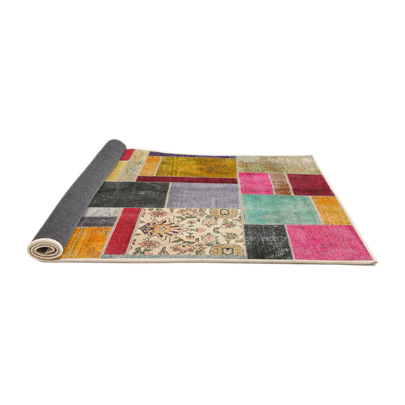 Tapis rouge / jaune / vert Swinsley, Rond 6 pi
