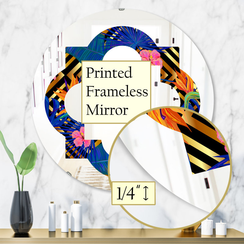 Miroir mural Quatrefoil, H 31,5 po x l po