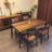 Black walnut modern dining table-111028070
