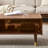 Rectangular solid wood coffee table living room