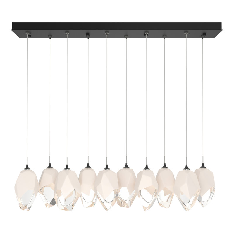 Chrysalis Kitchen Island Geometric Pendant, White, 15" - 80", Black