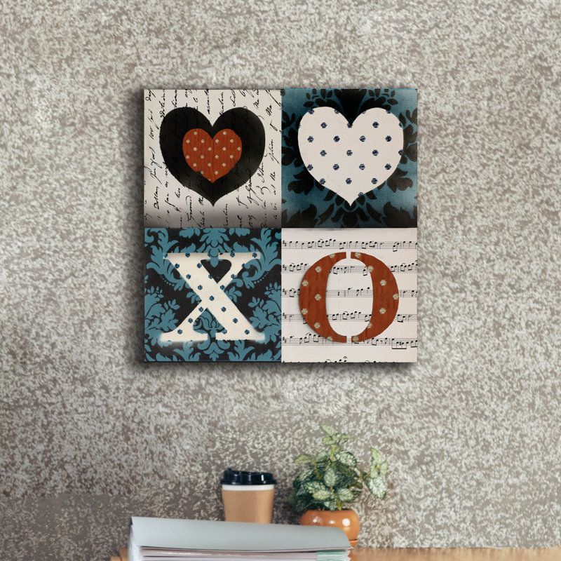 «4-up Love» par Art Licensing Studio, art mural sur toile, 18 po x 18 po