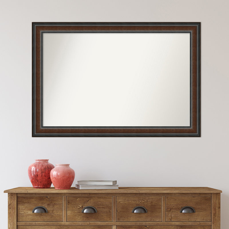 Halcott Solid Wood Rectangle Wall Mirror, 41" H x 28" W