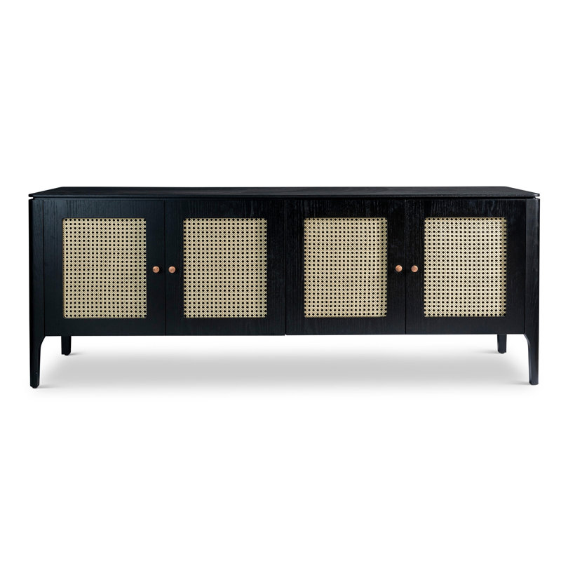 Modern Brazilian 78.5'' W Sideboard, Ebano/Natural