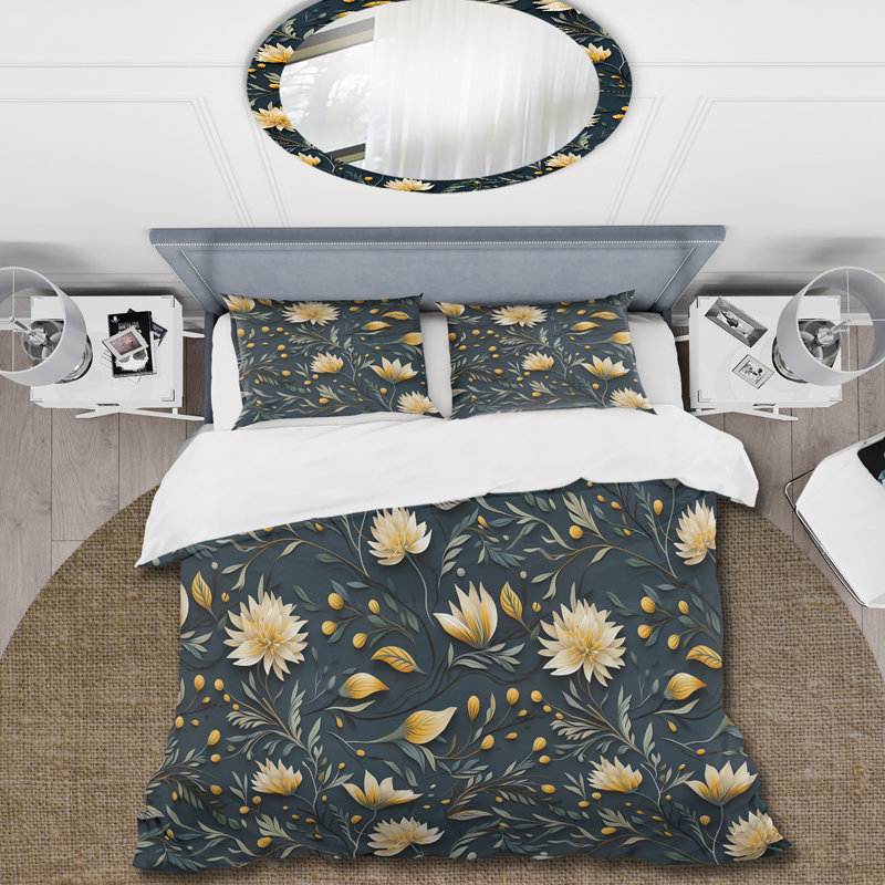 Ensemble de housse de couette Nurbi, Housse de couette simple + 1 taie décorative stan