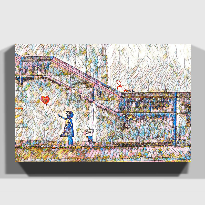 Banksy - Wrapped Canvas Print, 50cm H x 76cm W