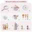 Solid Wood Play Kitchen & Accessories Set, Preschool Kitchen Set, Kids Kitchen Playset-1743022046