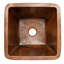 Lavabo de salle de bain carré 15 "en cuivre martelé sous le comptoir