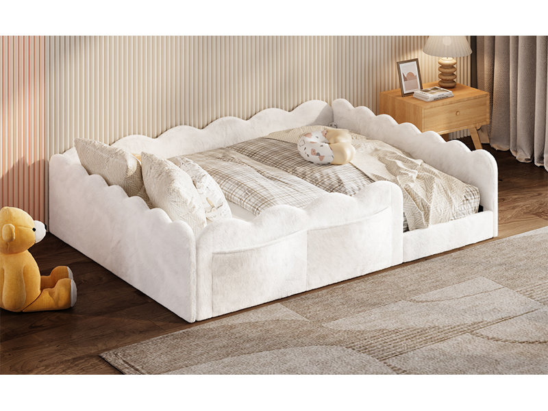 Lit tapissier pour enfant Cocoon, Blanc