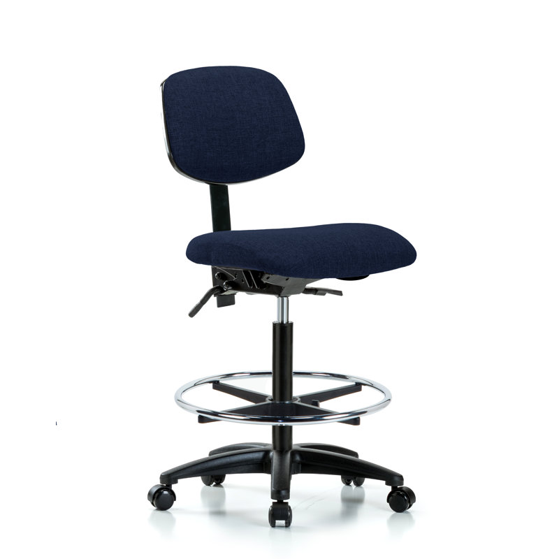 Chaise de dessin Sydni, Roulettes, Bleu marine, Non inclus