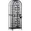 Armoire verrouillable 45 po en fer forgé avec serrure - noire, conception élégante