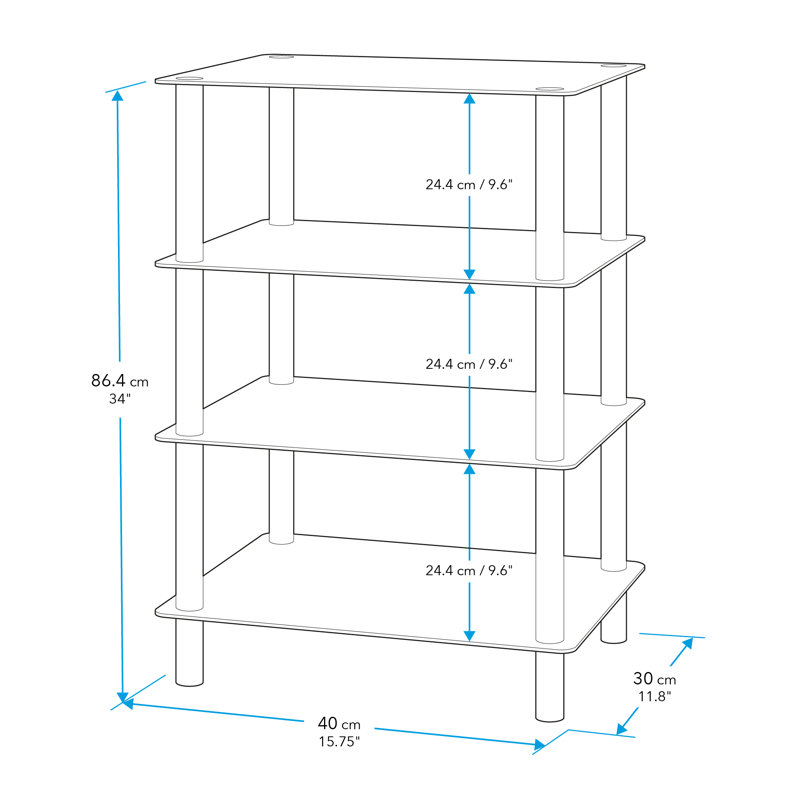 Mcinerney 40cm W Stainless Steel Shelving Unit