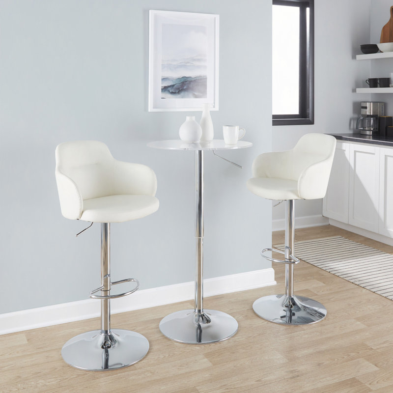 Clear Adjustable Contemporary Bar Table