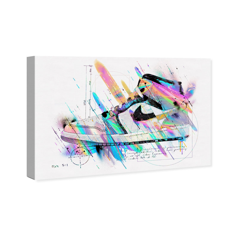 Tarique artistique Sneaker Holo sur toile, H 36 po x l 54 po x P 1,5 po