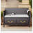 Shoe Bench with Removable Cushion, Entryway Bench with Hidden Storage for Entrance and Living Room, Shoe Storage Bench with Back-414329509
