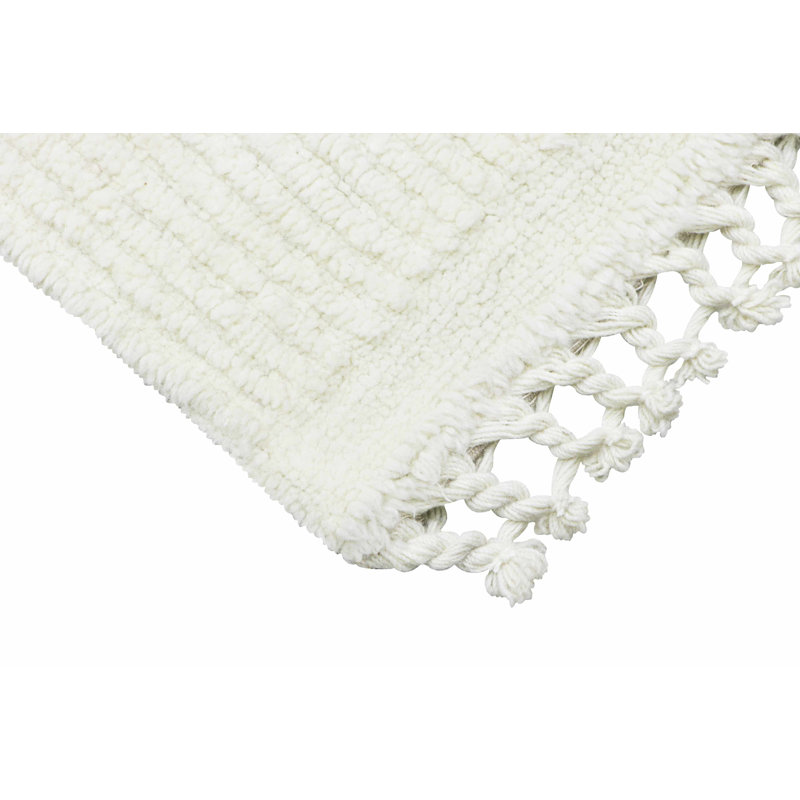 Woolable Kids Hand Tufted Wool Area Rug in Sheep White, Rectangle 4' x 5'6"