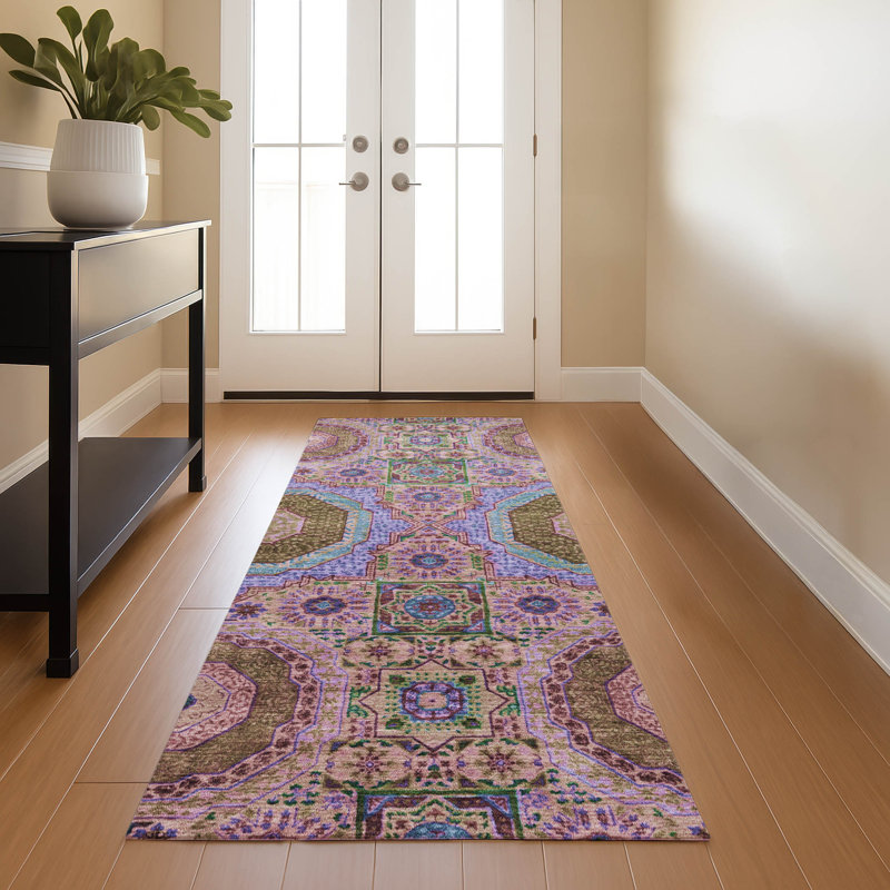 Premium Machine Washable Mayfield AMF1923 Panels Rug, Runner 2'3" x 7'6"