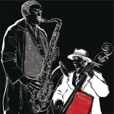 Jazz Band - Wrapped Canvas Print