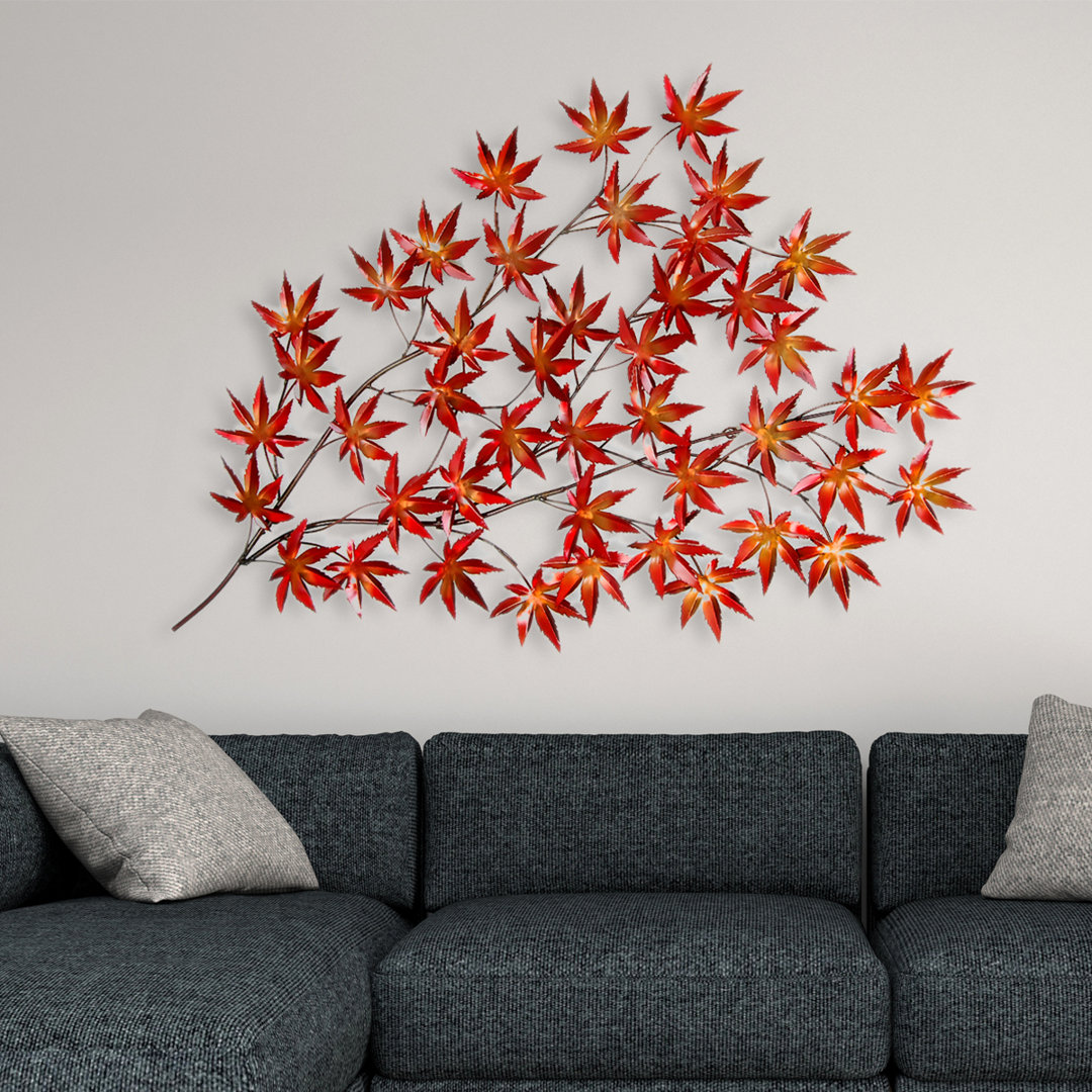 Autumn Leaves Metal Painting Wall Décor