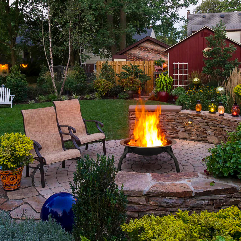 Bulle Round Iron Wood Burning Fire Pit