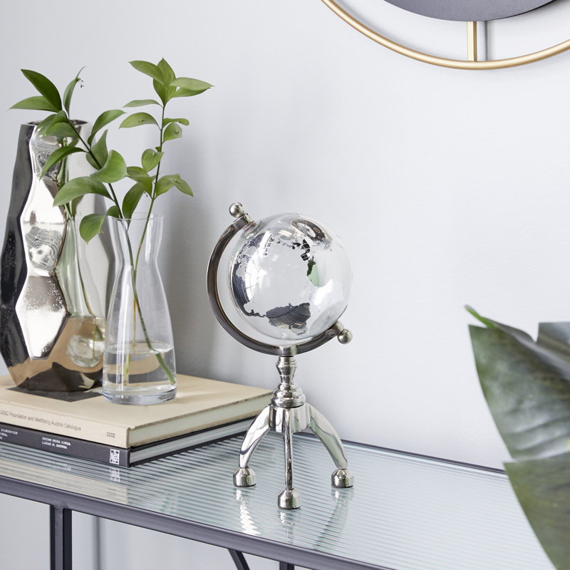 Globe terrestre en aluminium