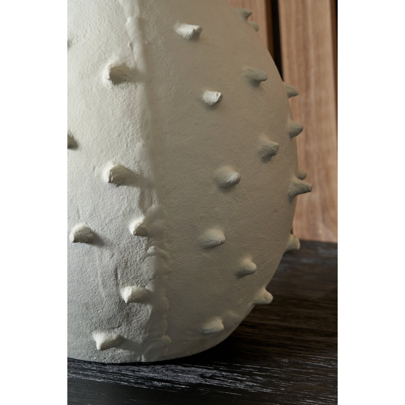Handmade Aluminimum Table Vase, White