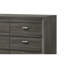Ensemble de commode et miroir 2 pièces Velz, 6 tiroirs, poignées à tirer, bois gris foncé-115685935