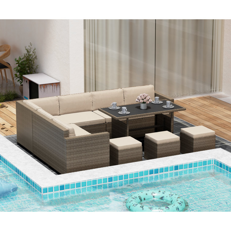 Graceanne 8 - Person Seating Group with Cushions (incomplete box D only)