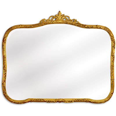 The Geneva Flat Solid Wood Beveled Wall Mirror