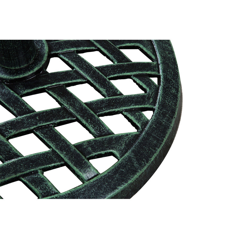 Anastasiia 21 Lb. Cast Iron Free Standing Umbrella Base, Green