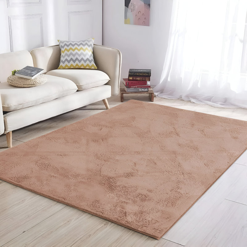 Alberik Luxury Mink Faux Fur Shag Accent Rug - Cozy Faux Fur Mat for Bedroom, Rectangle 80 x 150 cm