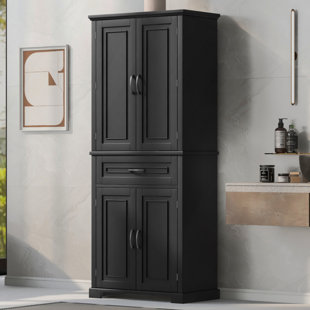 Bathroom Storage Cabinet With Doors And Drawer, Multiple Storage Space, Adjustable Shelf