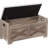 Gaomon Storage Chest – A Wooden Storage Bench Equipped With Seating And Two Safety Hinges, Designed As An Entryway Bench With Storage, And A Charming Farmhouse Trunk Suitable For Both The Bedroom And Living Room, In Grey.