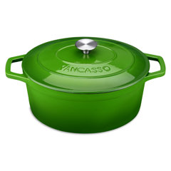 Edging Casting Enameled Cast Iron Dutch Oven (7.5qt, Green)