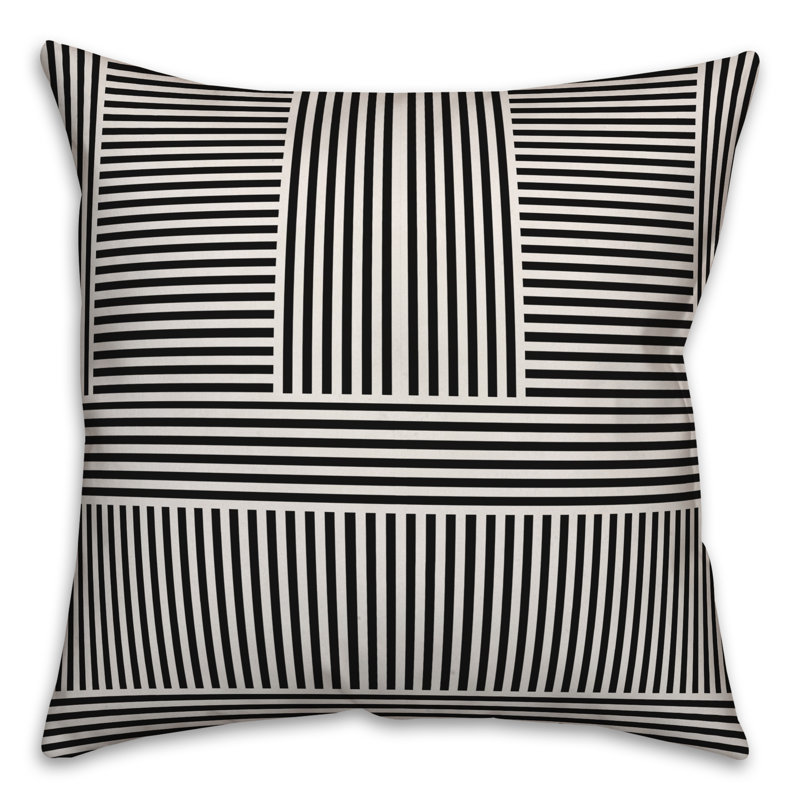  Coussin Block, Noir, 16 po x 1 po