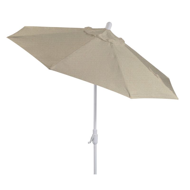 Parasol de marché Sunbrella 9 'Jericho, Sable blanc, Toile Sunbrella® beige antique