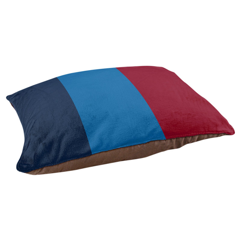Coussin Designer, Moyen (L 30 po x l 40 po), Bleu nuit polaire / bleu aviateur / rouge