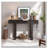 Console Table With Hidden Drawer, Side Power Outlet,Wood Entryway Table For Entryways-2101235330