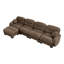 Canapé modulaire confortable en chenille plissé 4 places avec repose-pieds-2003995723-2003995720
