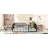 Full Size Floor Bed With Rails For Kids, Metal Montessori Floor Bed With Door, Easy Assemble, Black-489034752-489034755