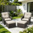 Netta 4-Piece Rattan Outdoor Seating Group with Cushions-1955083466