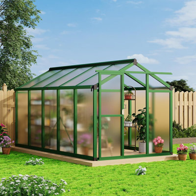 Serre pour l'extérieur, serre en aluminium avec structure à installation rapide et évent de toit