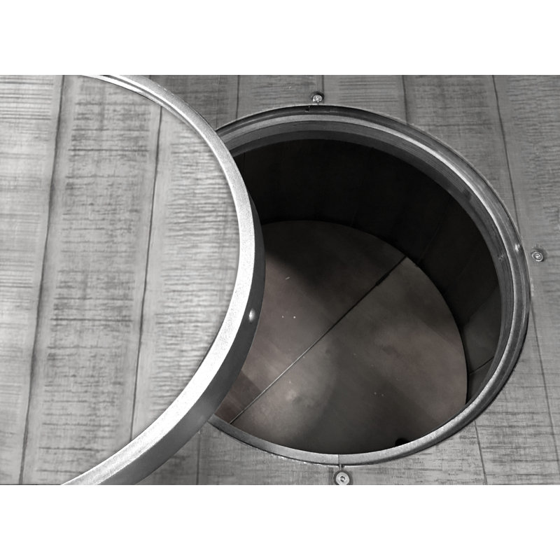 Isabel Mahogany Round Solid Wood Top Dining Table, Grey